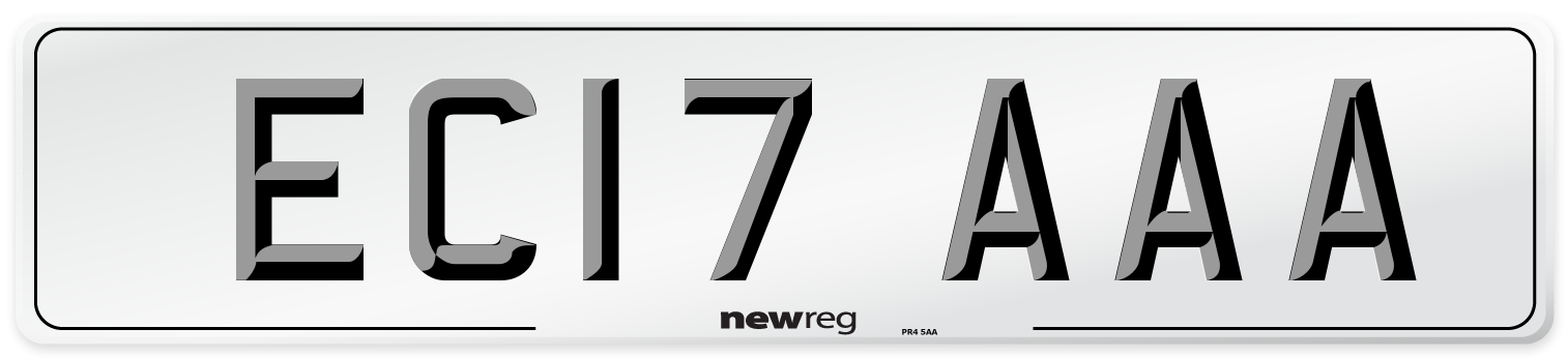 EC17 AAA Number Plate from New Reg